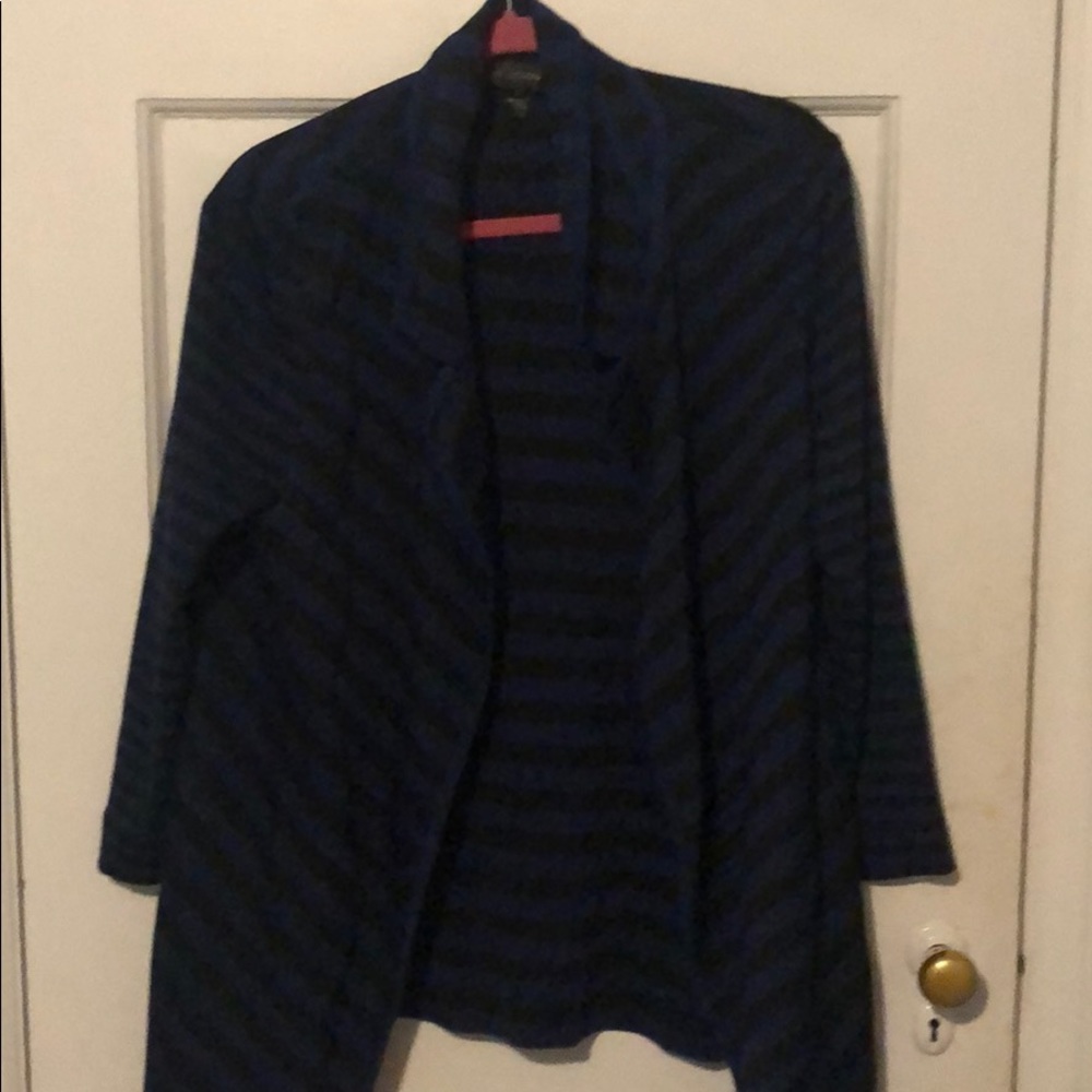 Blue and black stripe cardigan